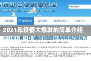 2021年疫情大爆发的简单介绍