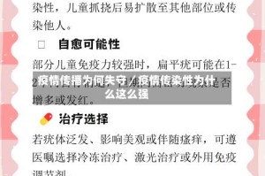 疫情传播为何失守／疫情传染性为什么这么强