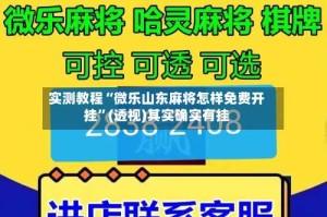 实测教程“微乐山东麻将怎样免费开挂”(透视)其实确实有挂