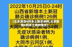 【北京新增6例本土确诊病例,北京新增6例本土病例情况】