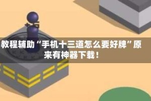 教程辅助“手机十三道怎么要好牌”原来有神器下载！