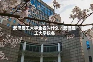 武汉理工大学全名叫什么／武汉理工大学校名
