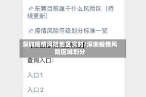 深圳疫情风险地区实时/深圳疫情风险区域划分