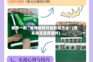 推荐一款“雀神麻将开挂教程方法”(原来确实是有插件)