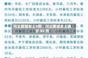 河北新增本土9例／河北新增本土确诊 90 例