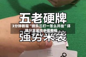 3分钟教程“微乐三打一怎么开挂”详细分享装挂步骤教程