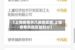 【上饶疫情共几类地区呢,上饶疫情风险区域划分】