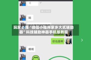 玩家必搜“微信小程序家乡大贰辅助器”科技辅助神器手机版教程