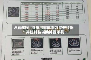 必看教程“微乐河南麻将万能开挂器”开挂科技辅助神器手机