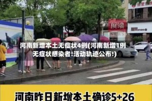 河南新增本土无症状4例(河南新增1例无症状感染者!活动轨迹公布!)