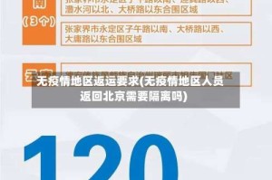 无疫情地区返运要求(无疫情地区人员返回北京需要隔离吗)