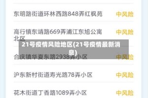 21号疫情风险地区(21号疫情最新消息)