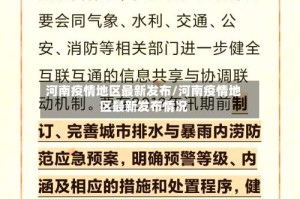 河南疫情地区最新发布/河南疫情地区最新发布情况