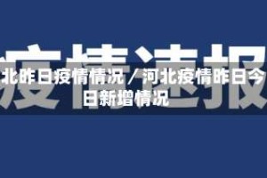 河北昨日疫情情况／河北疫情昨日今日新增情况
