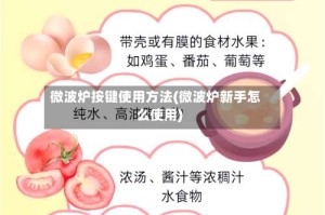 微波炉按键使用方法(微波炉新手怎么使用)