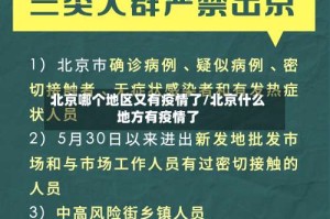 北京哪个地区又有疫情了/北京什么地方有疫情了