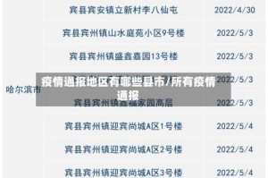 疫情通报地区有哪些县市/所有疫情通报