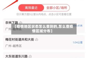 【疫情地区状态怎么查到的,怎么查疫情区域分布】