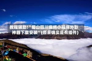 教程辅助!“蜀山四川麻将小程序外卦神器下载安装”(原来确实是有插件)