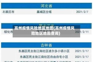 高州疫情风险地区地图(高州疫情风险地区地图查询)