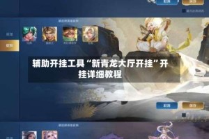 辅助开挂工具“新青龙大厅开挂”开挂详细教程
