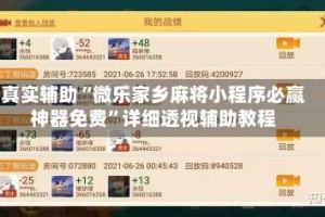 真实辅助“微乐家乡麻将小程序必赢神器免费”详细透视辅助教程