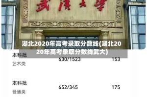 湖北2020年高考录取分数线(湖北2020年高考录取分数线武大)