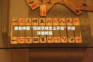 辅助神器“同城字牌怎么开挂”开挂详细教程