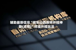 辅助最新信息“微乐山西麻将开挂神器(透视)”详细开挂玩法