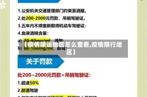 【疫情限运地区怎么查看,疫情限行地区】