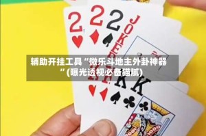 辅助开挂工具“微乐斗地主外卦神器”(曝光透视必备猫腻)