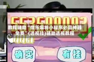 教程辅助“微乐麻将小程序必赢神器免费”(透视挂)辅助透视教程