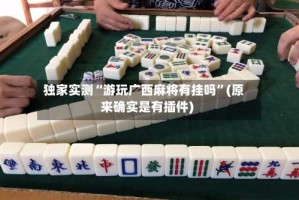 独家实测“游玩广西麻将有挂吗”(原来确实是有插件)