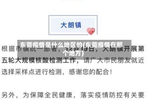 东莞疫情是什么地区的(东莞疫情在那个地方)