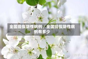 全国现假阴性病例／全国现假阴性病例有多少