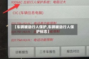 【车辆被动行人保护,车辆被动行人保护标志】