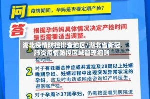 湖北疫情防控排查地区/湖北省新冠肺炎疫情防控区域管理细则