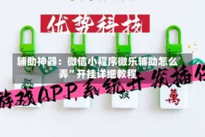 辅助神器：微信小程序微乐辅助怎么弄”开挂详细教程