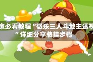 玩家必看教程“微乐三人斗地主透视”详细分享装挂步骤