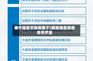 哪个地区不防疫情了/哪些地区的疫情不严重