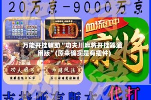 万能开挂辅助“功夫川麻将开挂器通用版”(原来确实是有插件)