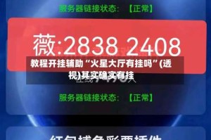 教程开挂辅助“火星大厅有挂吗”(透视)其实确实有挂