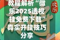 教程解析“微乐2025透视挂免费下载”真实开挂技巧分享