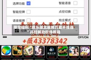 限定福利“微乐湖北麻将万能开挂器”开挂辅助软件教程