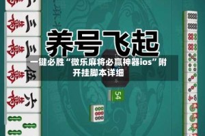 一键必胜“微乐麻将必赢神器ios”附开挂脚本详细