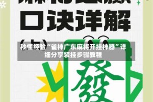 秒懂经验“雀神广东麻将开挂神器”详细分享装挂步骤教程
