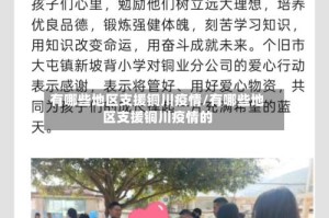 有哪些地区支援铜川疫情/有哪些地区支援铜川疫情的
