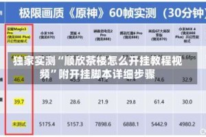 独家实测“顺欣茶楼怎么开挂教程视频”附开挂脚本详细步骤