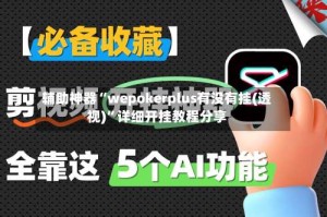 辅助神器“wepokerplus有没有挂(透视)”详细开挂教程分享