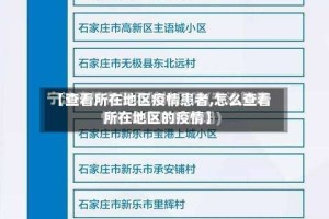 【查看所在地区疫情患者,怎么查看所在地区的疫情】